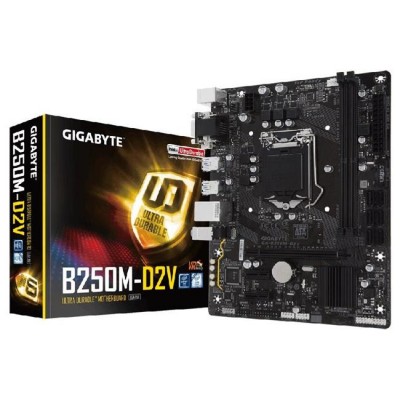 GIGABYTE B250M-D2V DDR4 VGA DVI D-SUP mATX 1151p