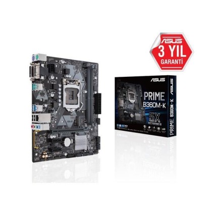 ASUS B360M-K PRIME DDR4 VGA DVI-D USB3.1 1151v2