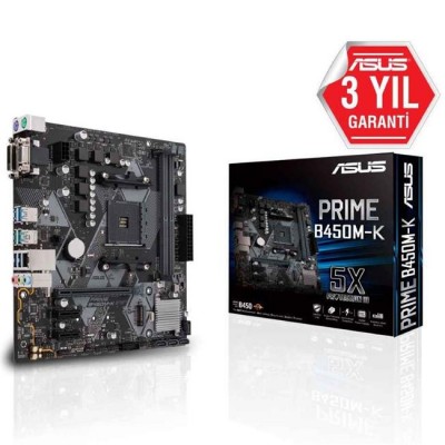 ASUS PRIME B450M-K DDR4 DVI VGA M.2 USB3.1 AM4